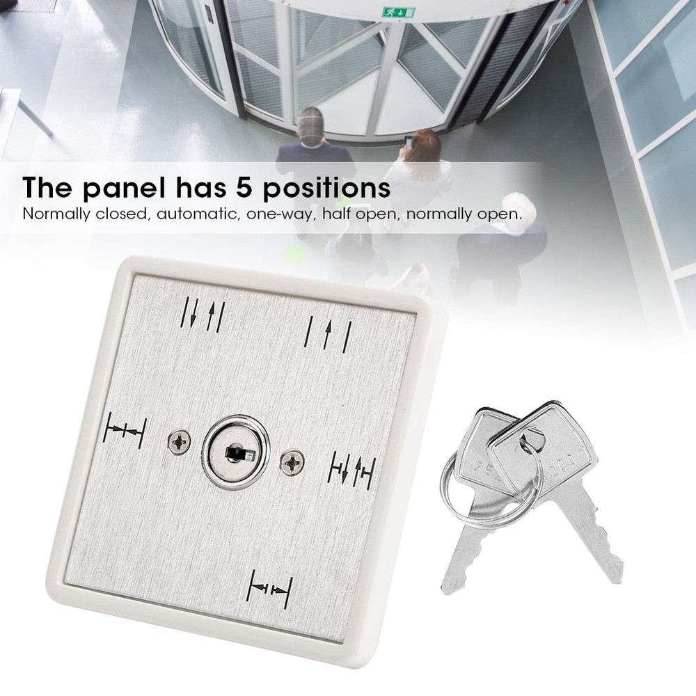 5 Position Key Switch For Automatic Doors Durable Aluminium Panel
