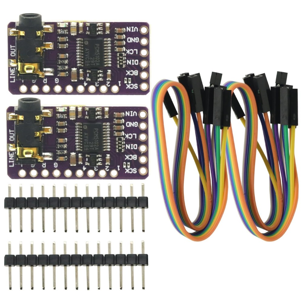 2Pcs IIS PCM5102 PCM5102A AUX Stereo Digital Audio I2S DAC Decoder Board Module