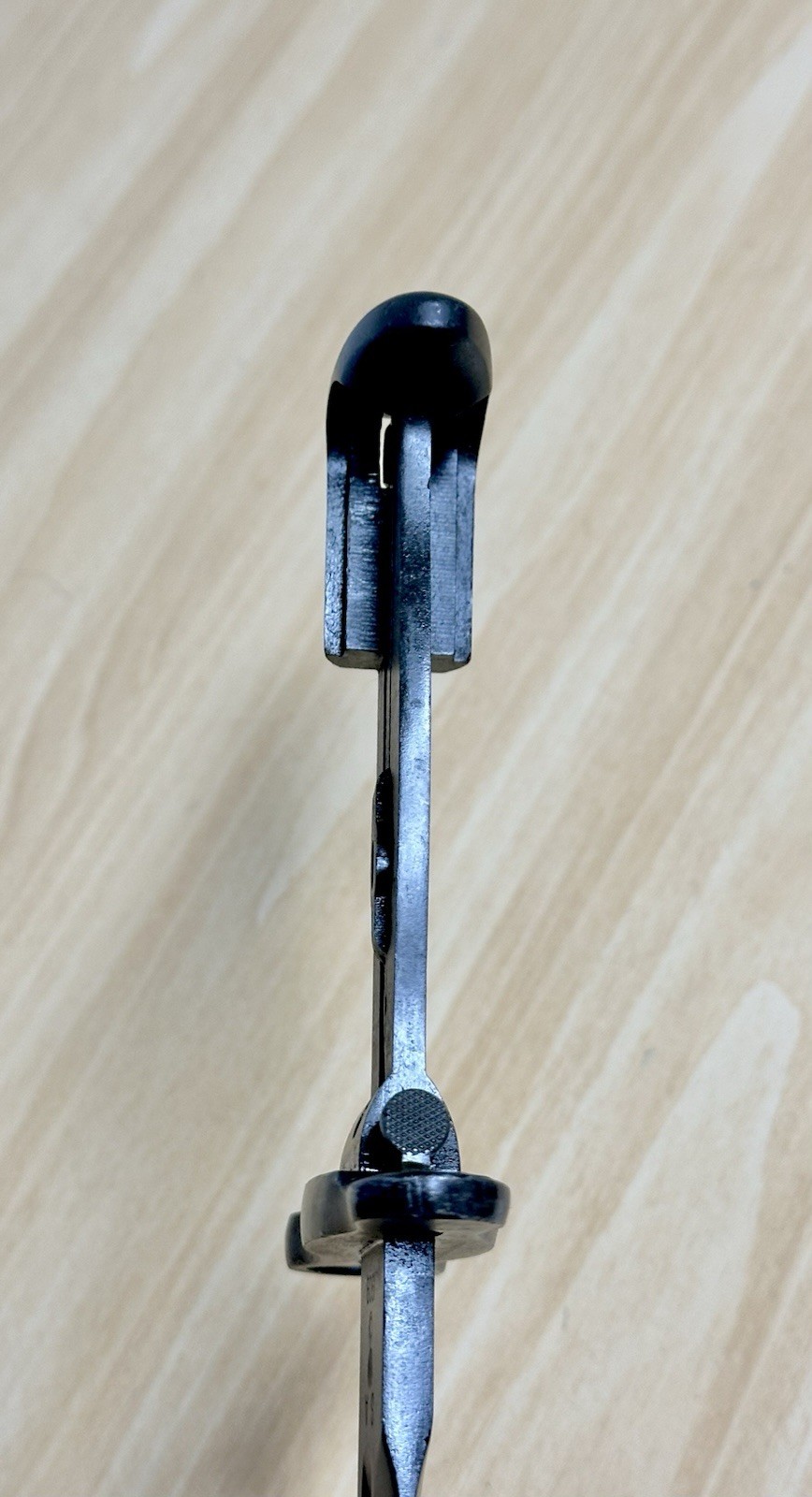 Pre-WWI US M1905-E1 10” Bayonet SA 1909 Springfield Armory Marked USS OKLA BB 37