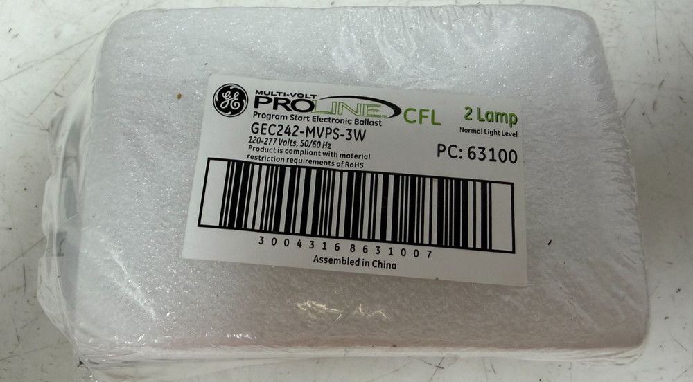 👀NEW GE MULTI-VOLT PROLINE CFL PROGRAM START ELECTRONIC BALLAST GEC242-MVPS-3W