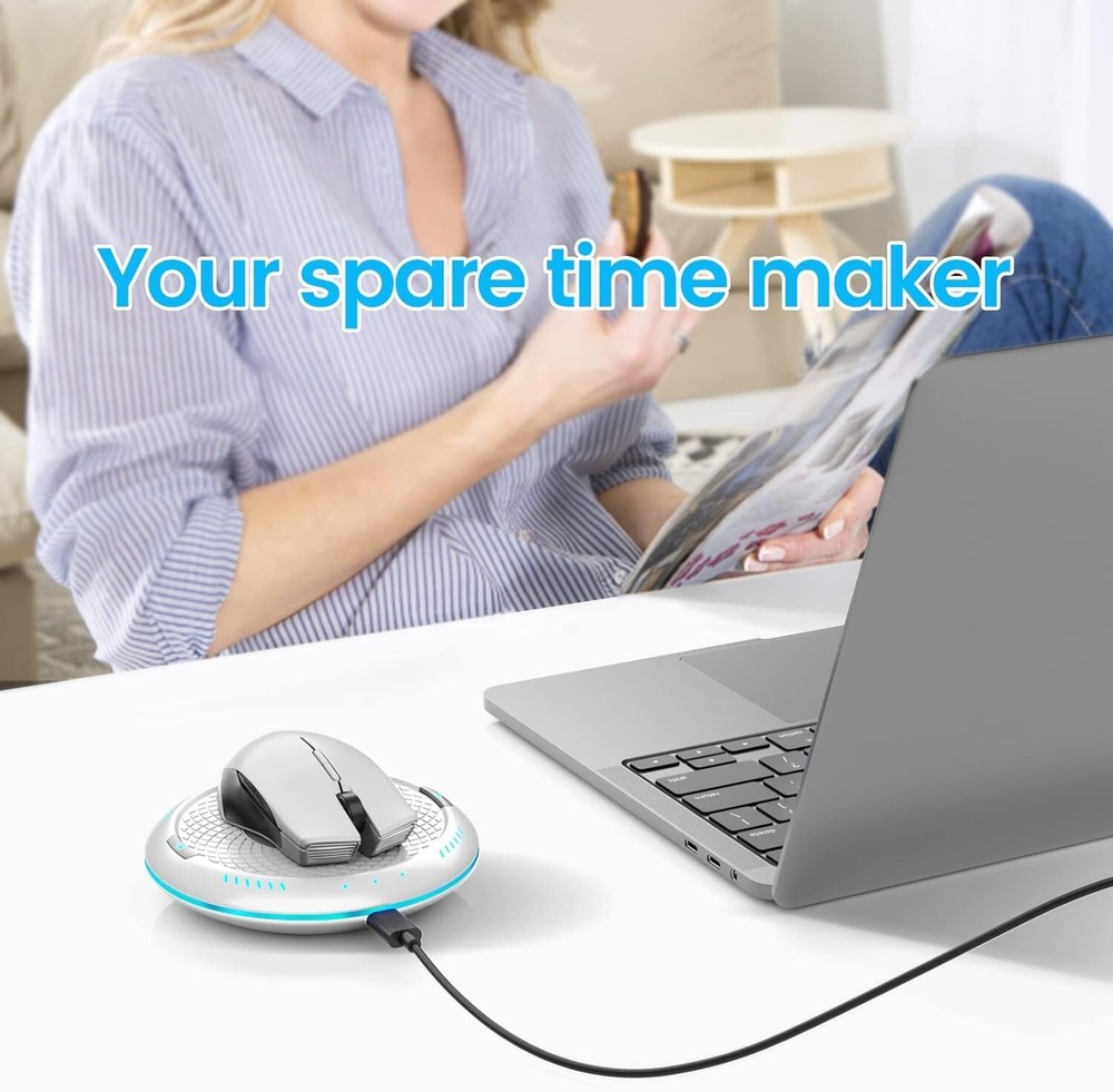 Cloudeck Mouse Mover with Timer & LED Color Option Undetectable Mouse Jiggler...