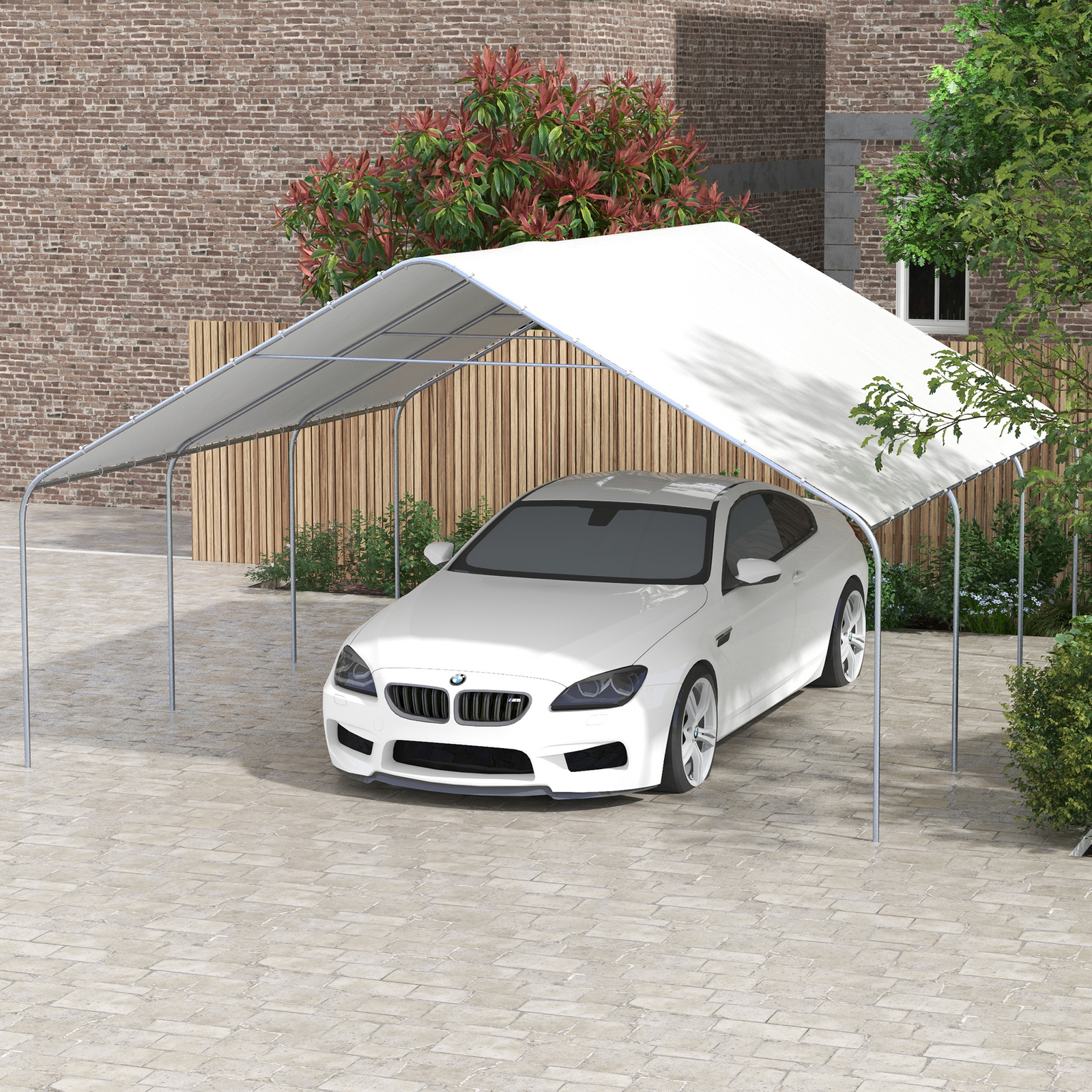 Outsunny 19' x 19.5' Heavy Duty Carport Portable Garage and Party Tent