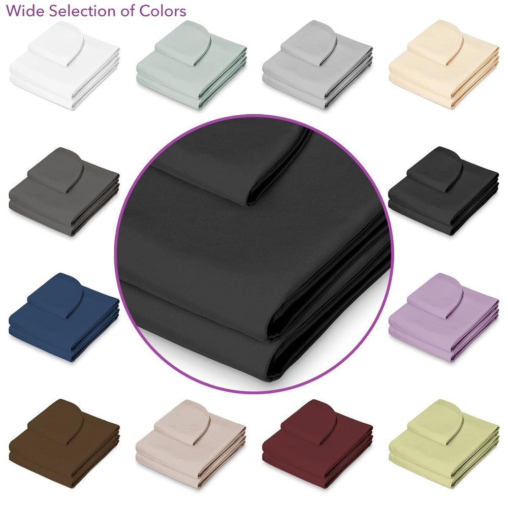 Black Massage Table Sheet Set - Breathable Microfiber 3-Piece Collection