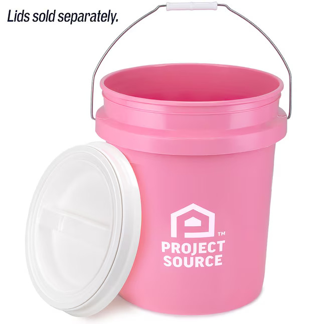 Project Source Pink 5-gallon Plastic General bucket