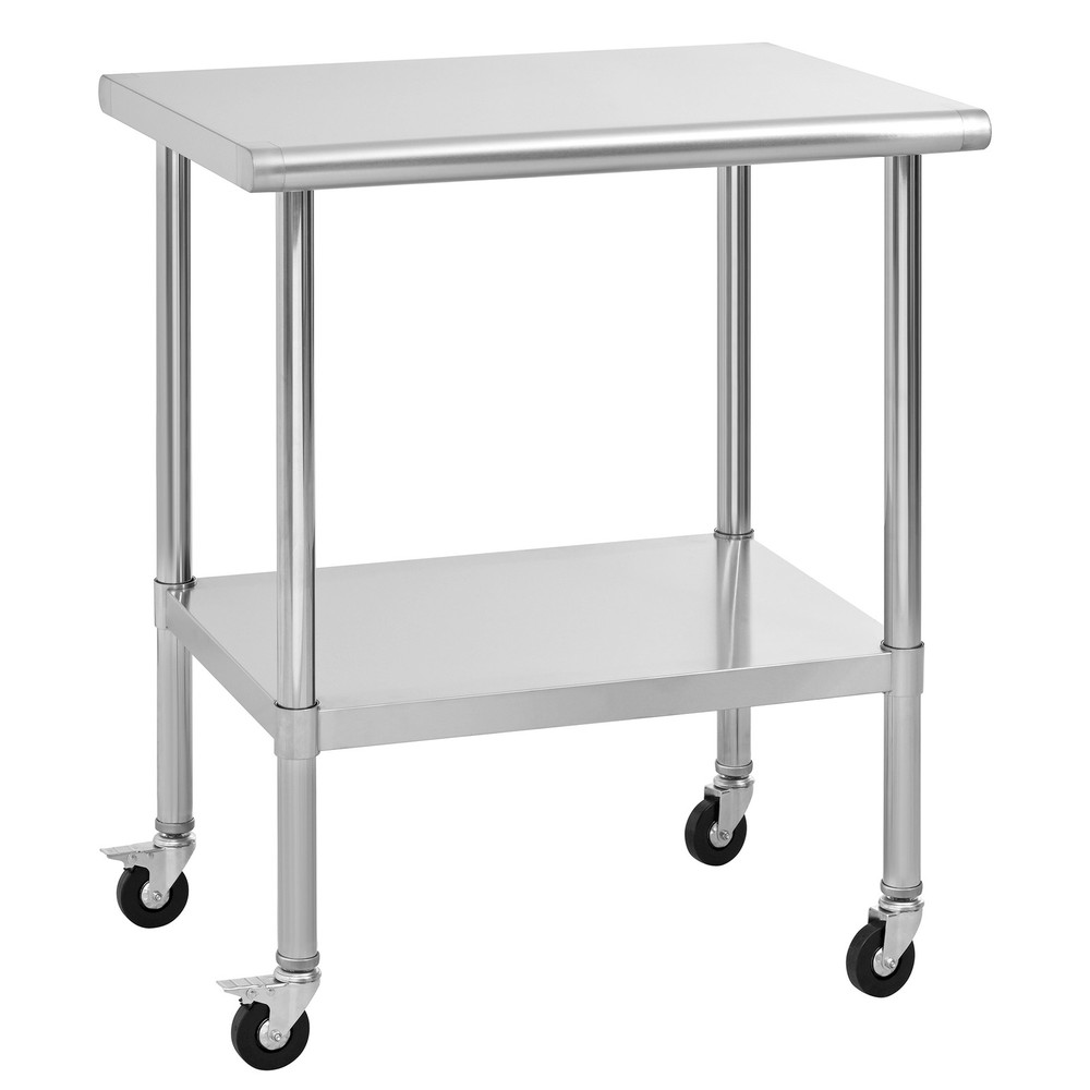 Stainless Steel Table with Wheels, Stainless Table for Prep & Work