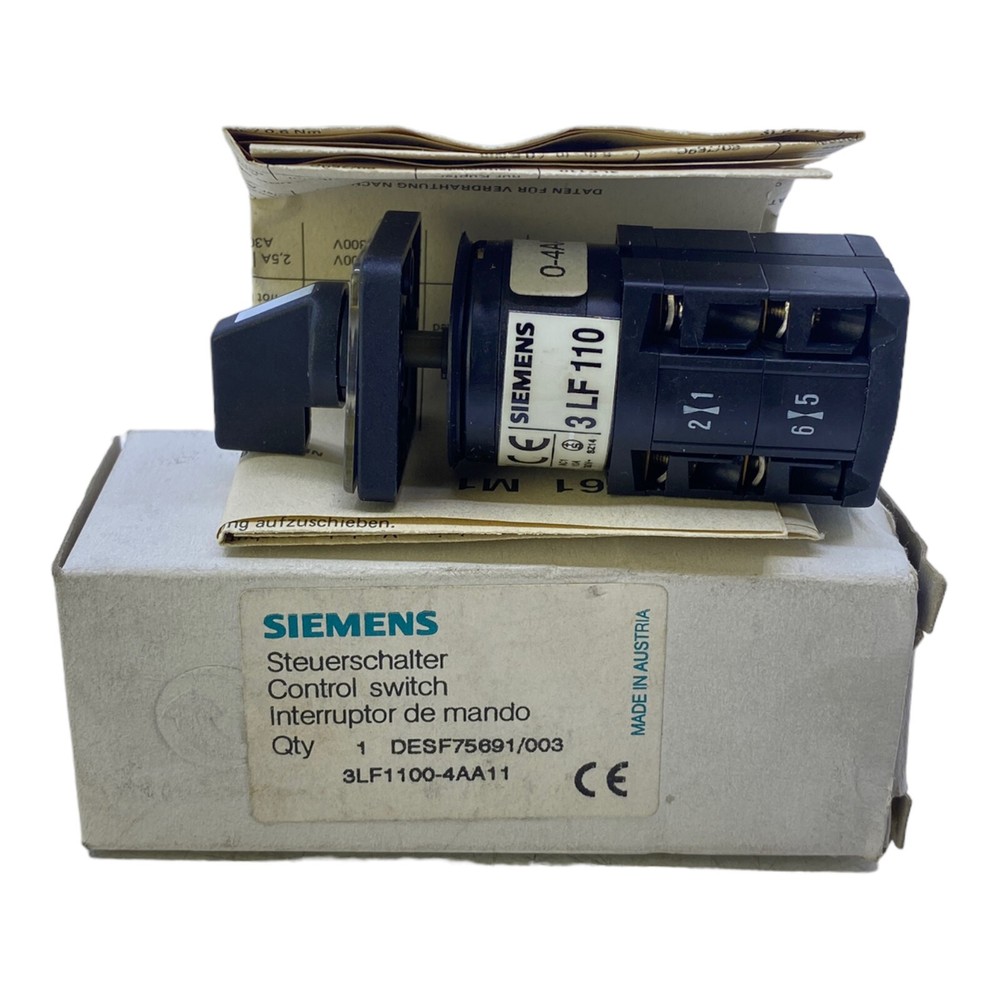 Siemens 3LF1100-4AA11 Control Switch