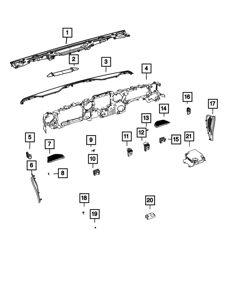 Genuine Mopar Instrument Panel Mat 6ab17tx7aa