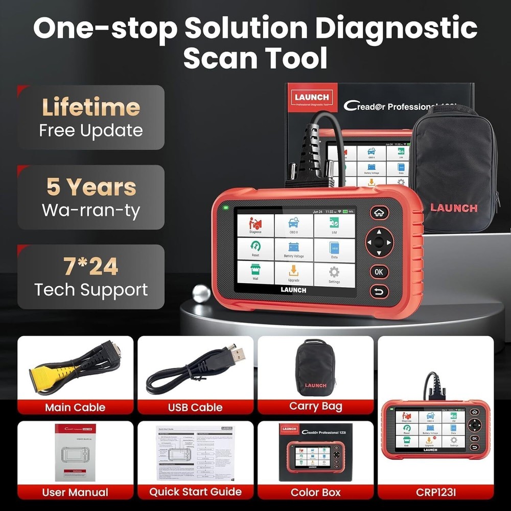 LAUNCH CRP123I V3.0 OBD2 Scanner Engine ABS SRS SAS AT TPMS EPB Diagnostic Tool