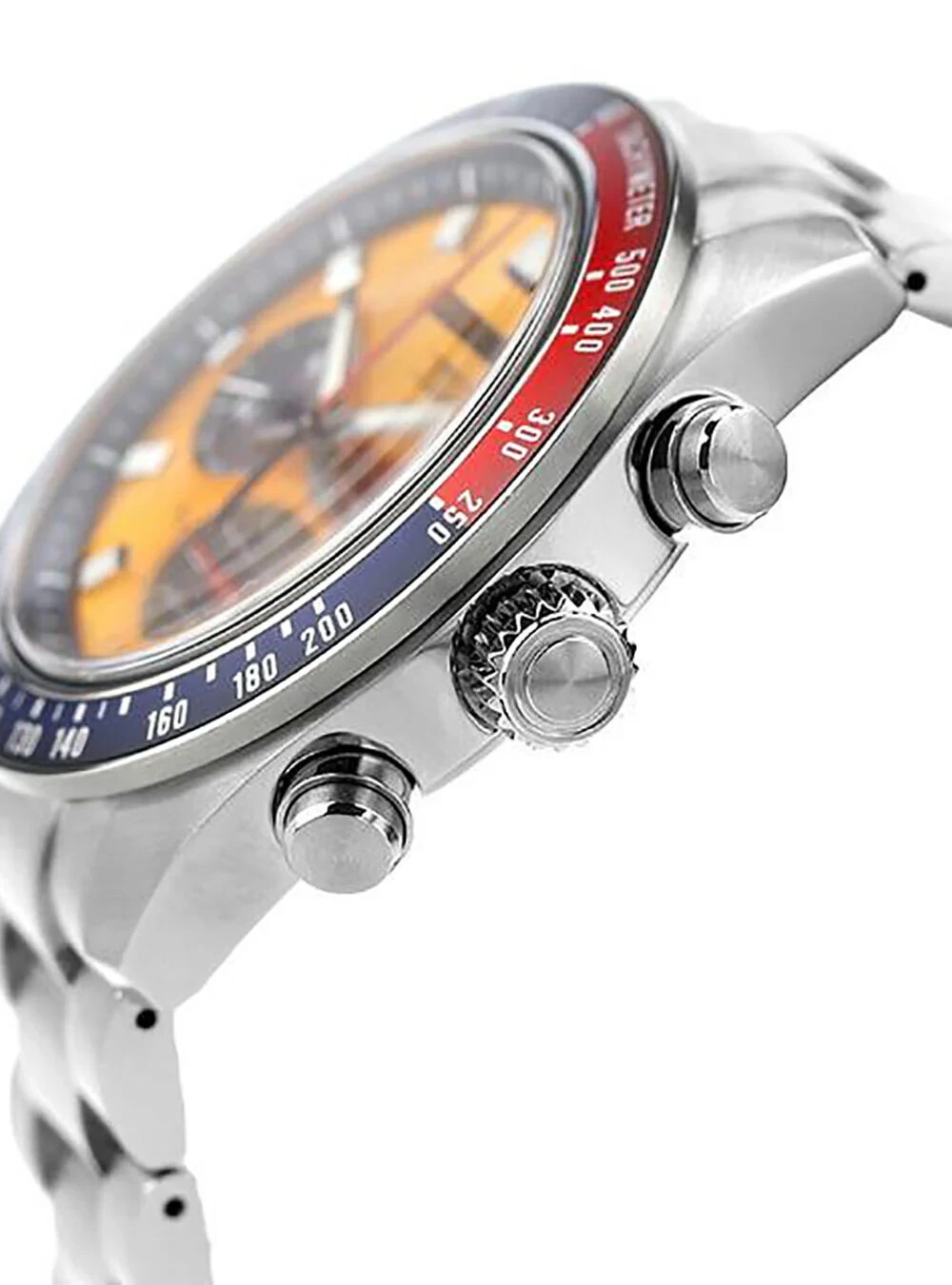 Seiko Prospex Speedtimer "Pogue" Orange Dial Stainless Steel Watch SSC947