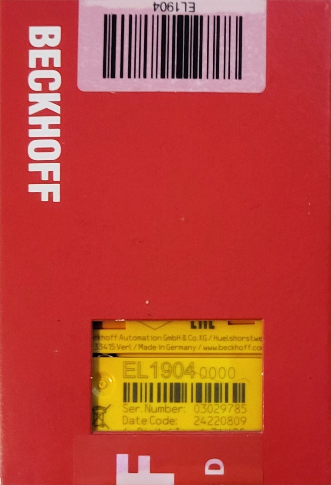 Beckhoff el1904 4-channel Digital Input Module NEW IN BOX