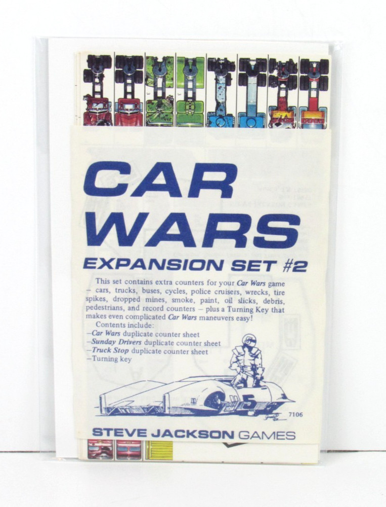 Car Wars Expansion Set #2 Complete Uncut Counters 1983