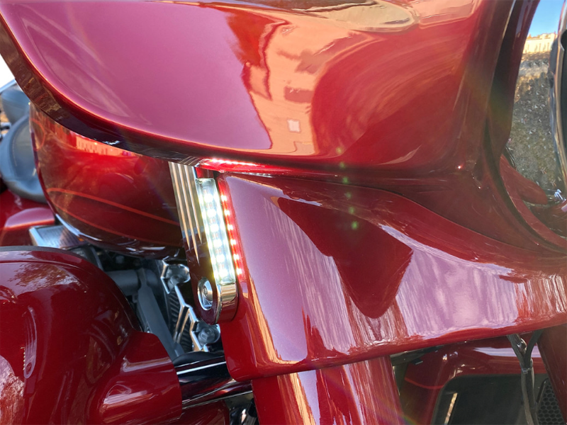 Custom Dynamics Chrome ProBEAM Dynamic Strips V2 Front Turn Signals Harley To...