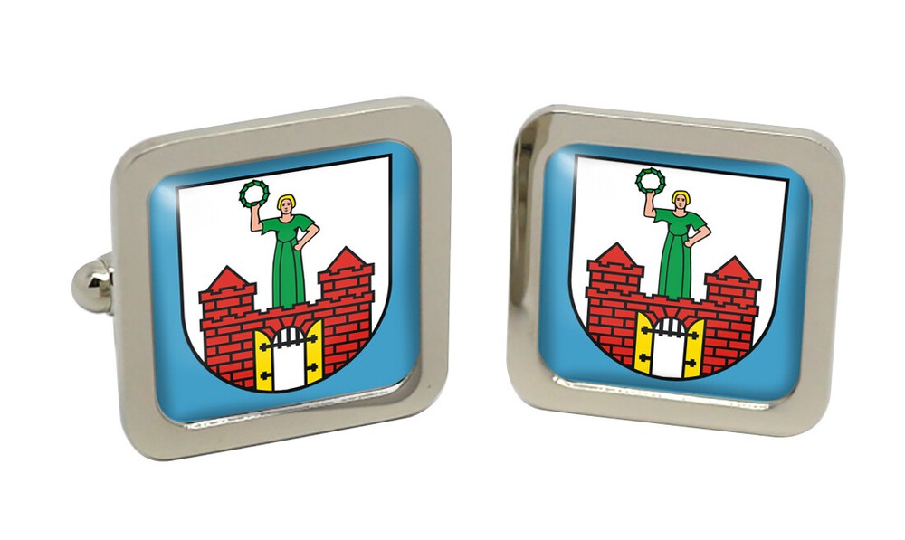 Magdeburg (Germany) Square Cufflink in Chrome Box