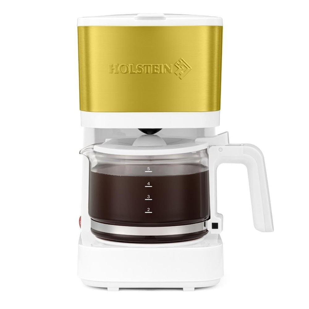 5 Cup Coffee Maker – Compact Drip Coffee Machine with Auto Pause & Serve, Reu...