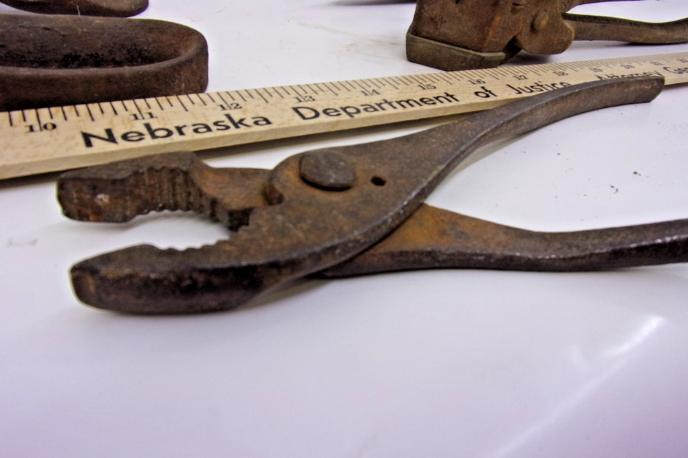 4 antique blacksmith tinsmith tools early 1900's