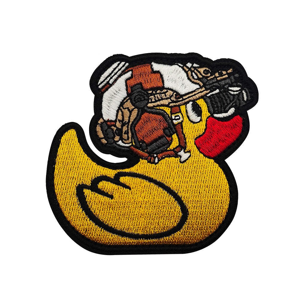 Funny Night Vision Rubber Duck Ducky Hook Loop Tactical Morale Embroidered Patch