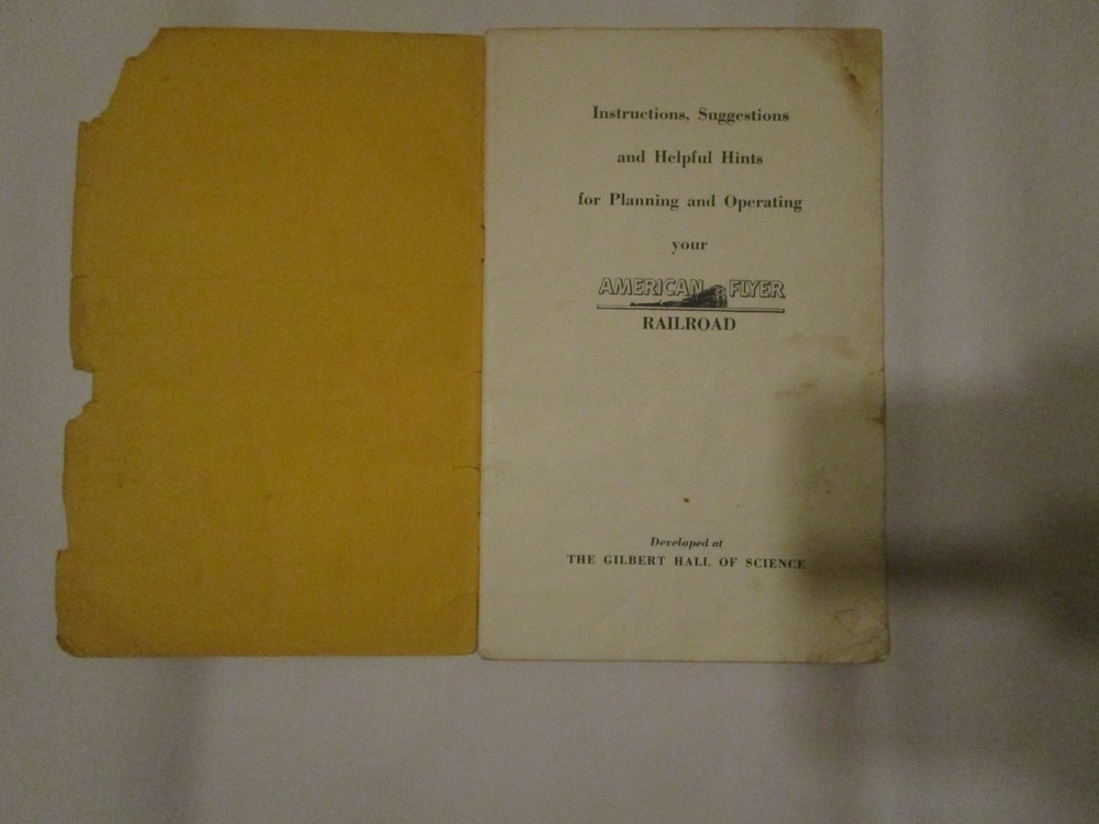 1947 & 1952 Gilbert American Flyer Assembly & Operating Instructions