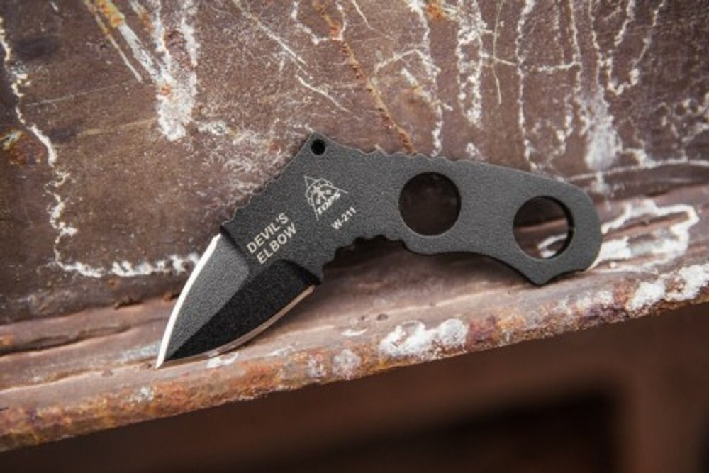 Tops DEV-02 Devil's ElbowFixed Blade Knife 1.75" Plain Edge