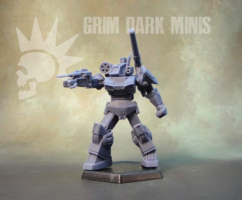 Battletech Scale - Shadowhawk proxy mech (retro style)