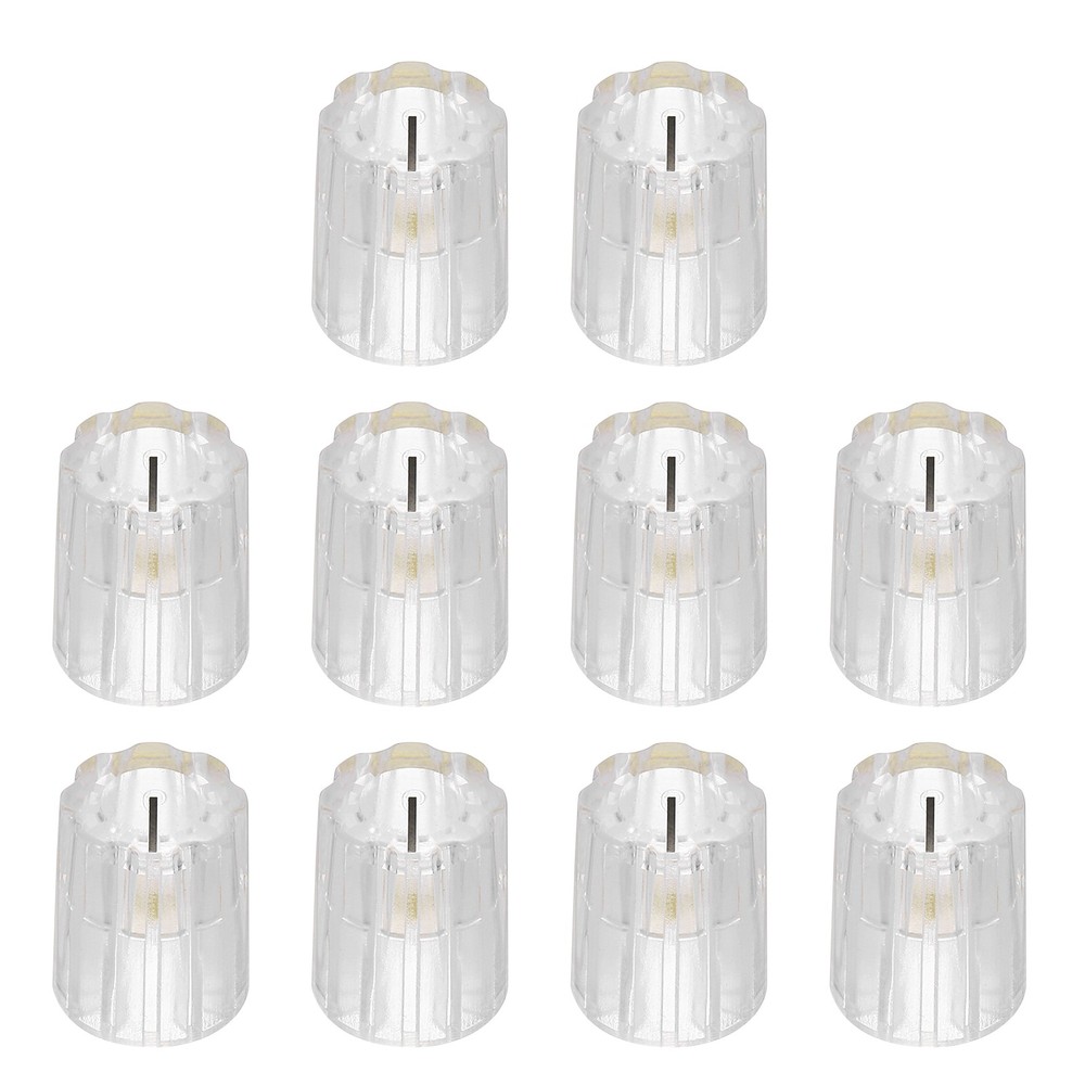 10pcs Clear Guitar Effect Pedal Knob, 5/8" Plastic Electric Guitar Knobs