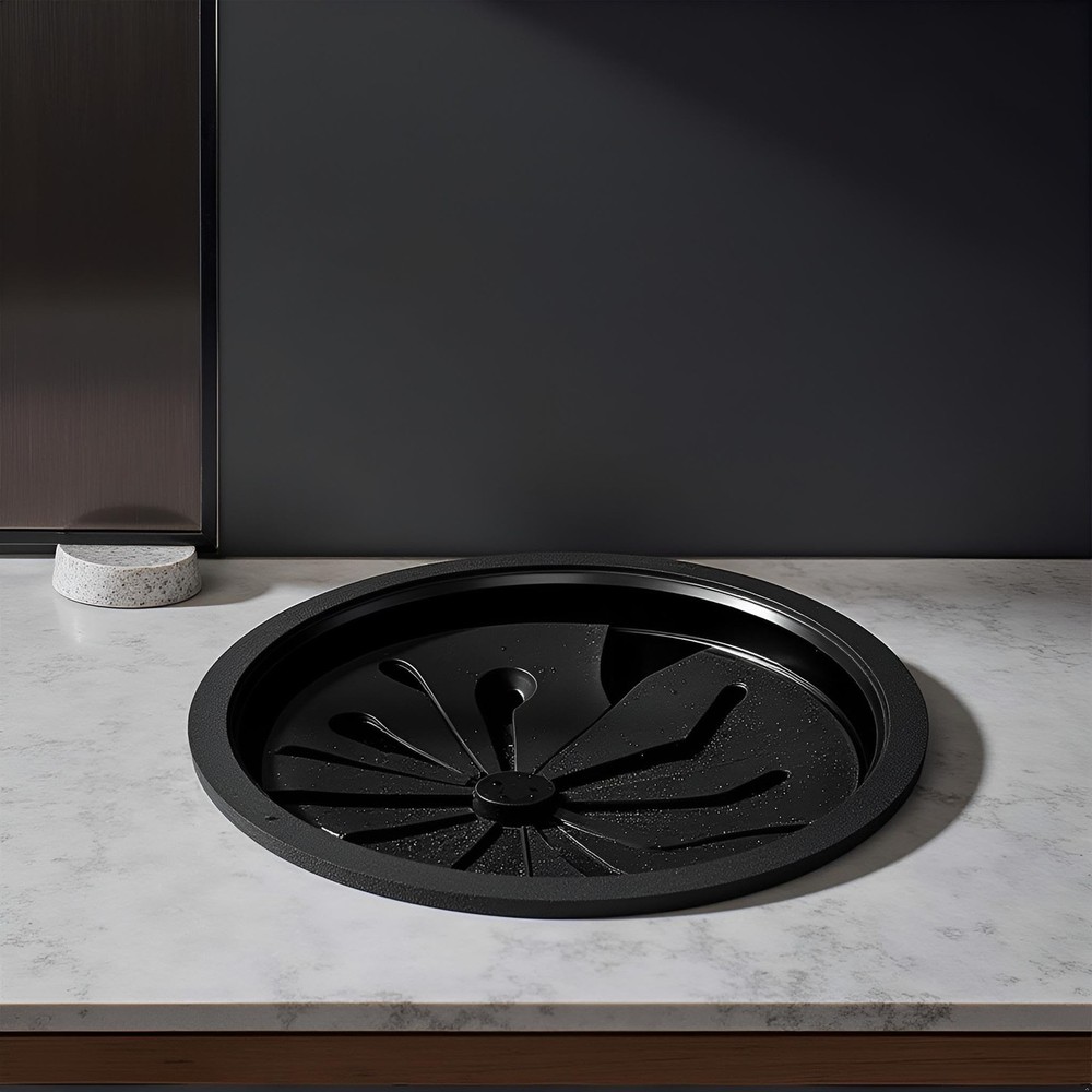 Black 3-Inch Garbage Disposal Splash Guard - Kitchen Sink Baffle Covers for...