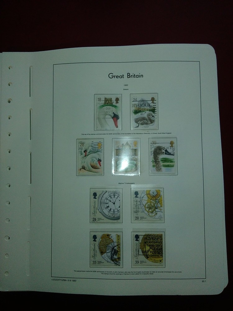 LIGHTHOUSE Commemorative Hingeless album pages Great Britain 1991-1999 Used