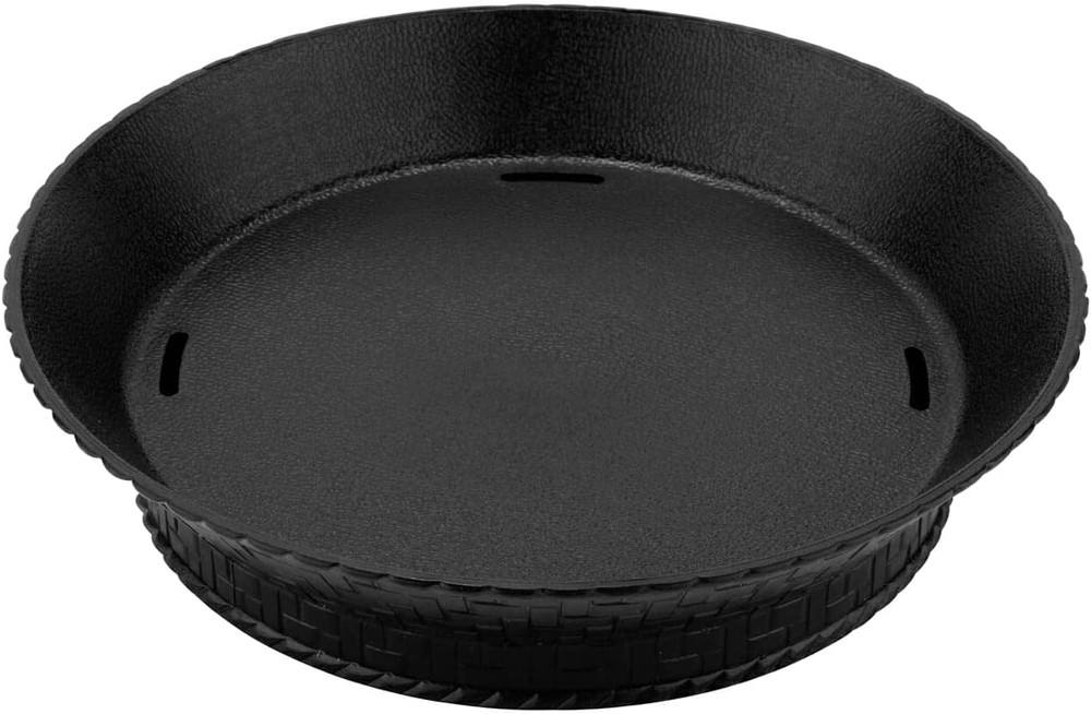 G.E.T. 9" Black Round Serving Baskets with Base - Set of 12