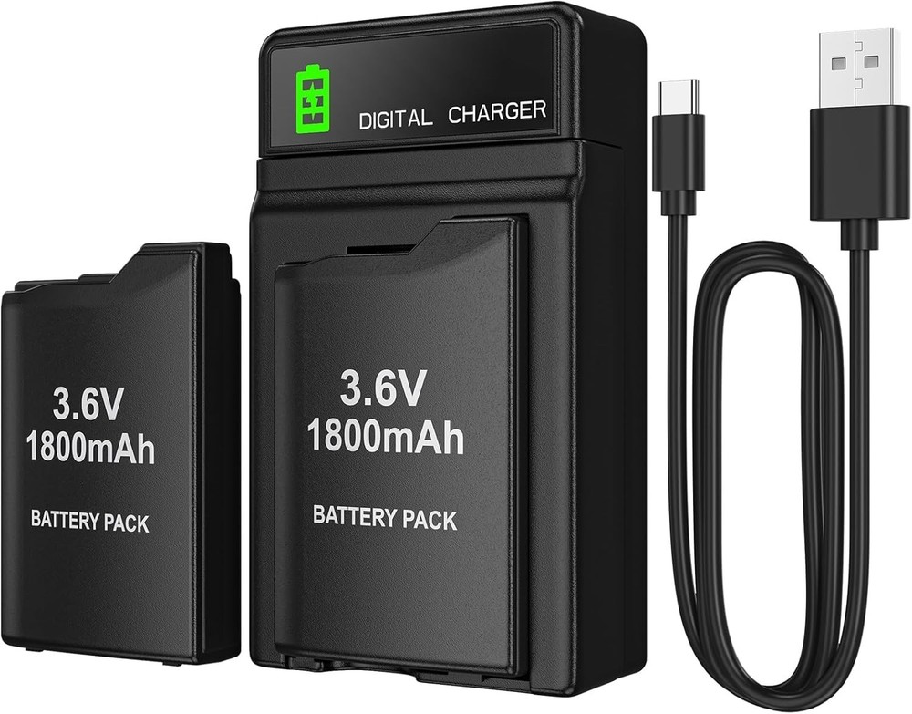 "Cost-Effective 2Pcs Battery Set for PSP Console"