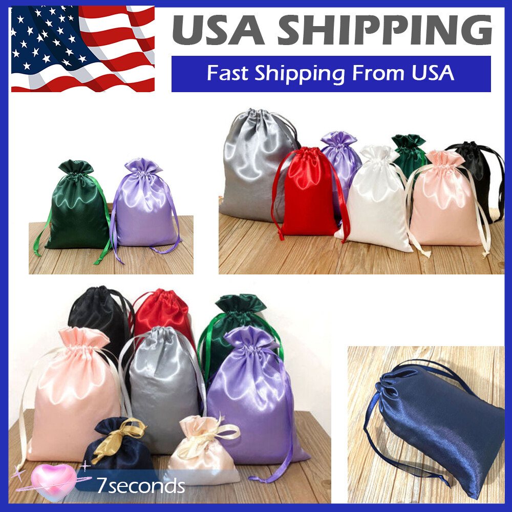 1-100pcs Velvet Drawstring Velour Pouch Jewelry Baggie Ring Gift Bag Pouch Set
