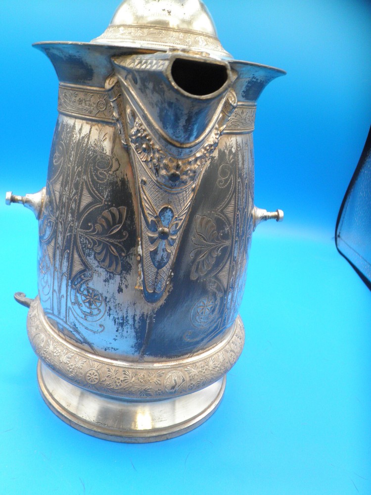 Victorian silver plate tilting pitcher #1050