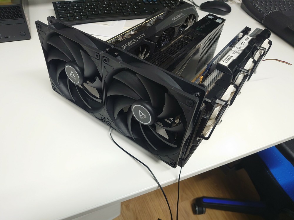 Ripe3D Quad External GPU Graphics Card Stand for DIY Mining Rig, Multi GPU Stand