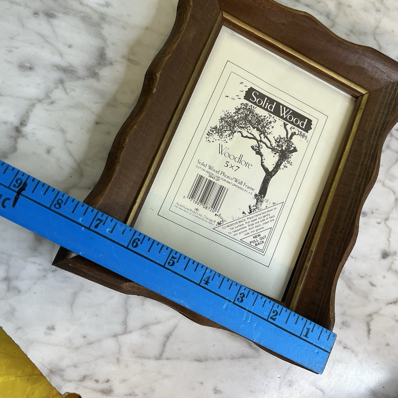 Woodlore Solid Wood Picture Frame Brown 5x7 Acme Frame Products Vintage MCM