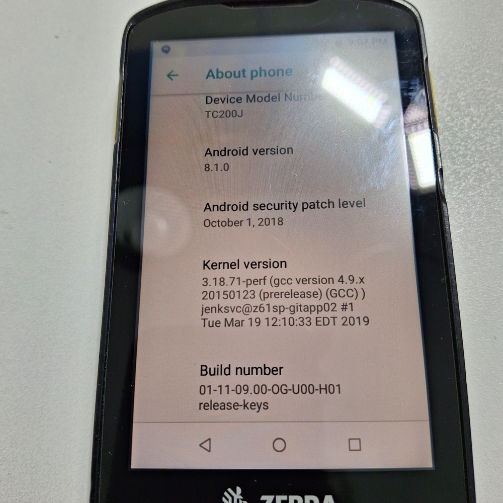 Zebra TC200J Mobile Computer Scanner – Android, 2D Imager, Tested & Working