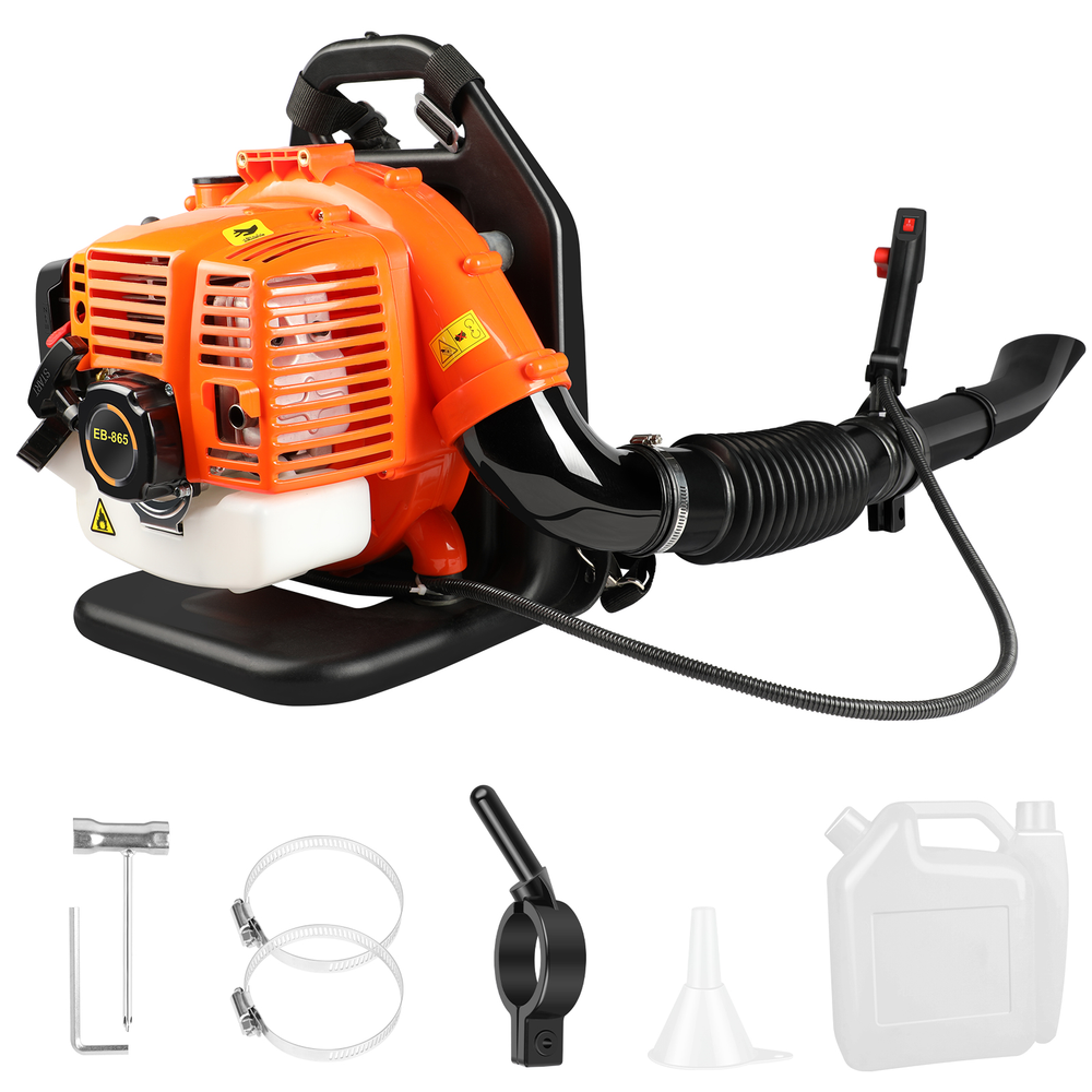 Commercial 63CC 2-Stroke Gas Powered Leaf Blower Grass Blower-Gasoline Backpack