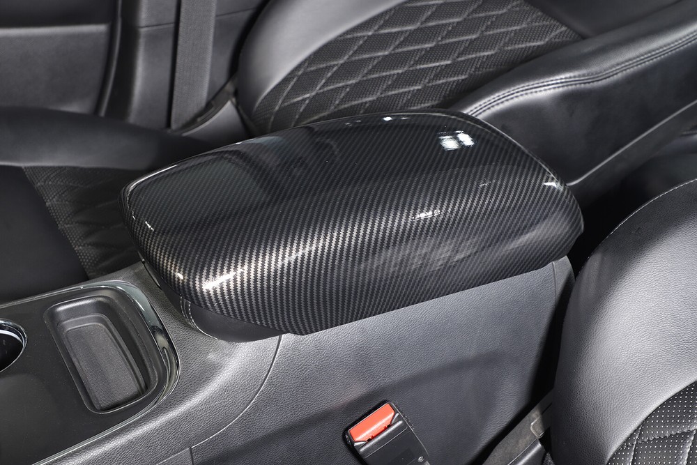 Carbon Fiber ABS Armrest Box Panel Trim Cover For Dodge Durango 11+ Accessories