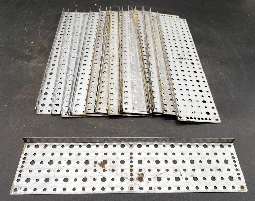 (20) GILBERT ERECTOR SET PART MN 12" SILVER BASE PLATES