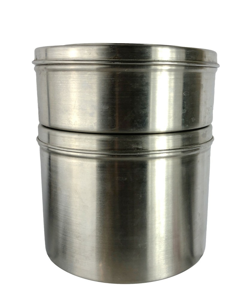 Endurance Round Stainless Steel Stacking Kitchen Canisters 2 Sizes