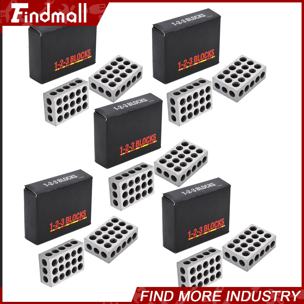 5 MATCHED PAIRS ULTRA PRECISION 1-2-3 BLOCKS 23 HOLES .0001" MACHINIST 123