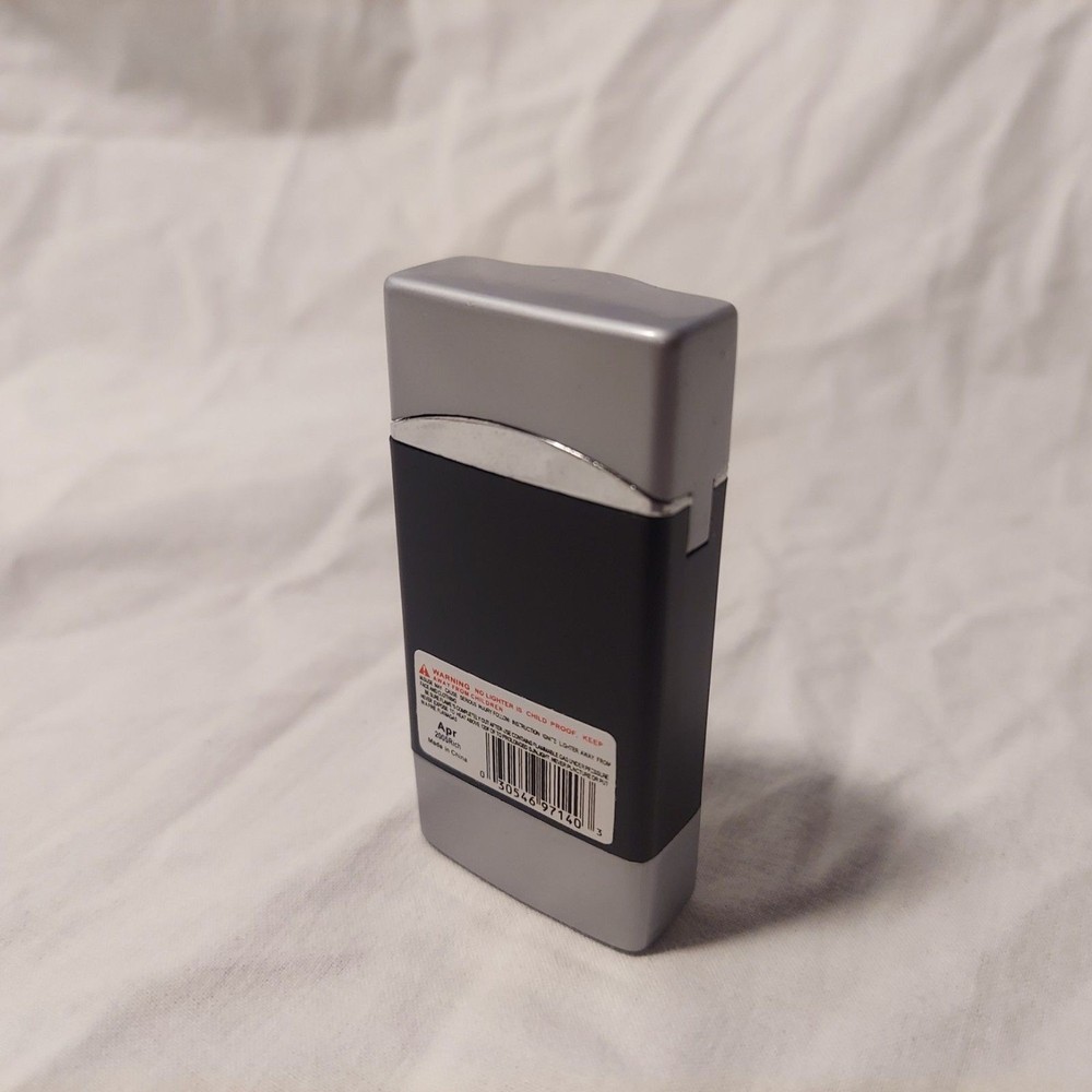 Vintage Eclipse Novelty Switchable Double Flame Pocket Lighter - Black