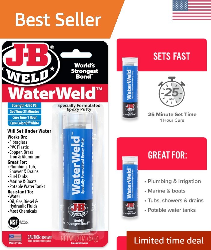 WaterWeld Epoxy Putty Stick - 2 oz.