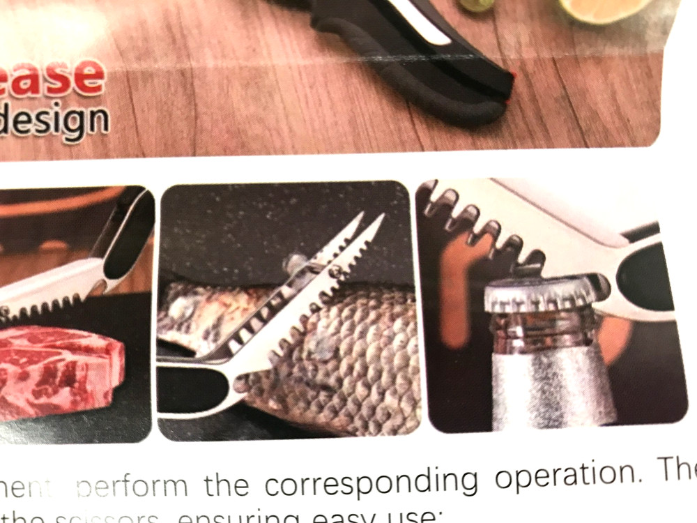 Multi Functional Stainless Steel Kitchen Scissors Meat Tenderizer Bottle Opener