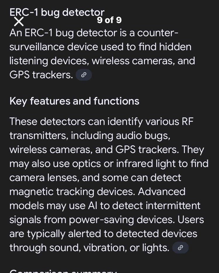 Bug detector counter surveillance device ECR-1 Information Security Associate