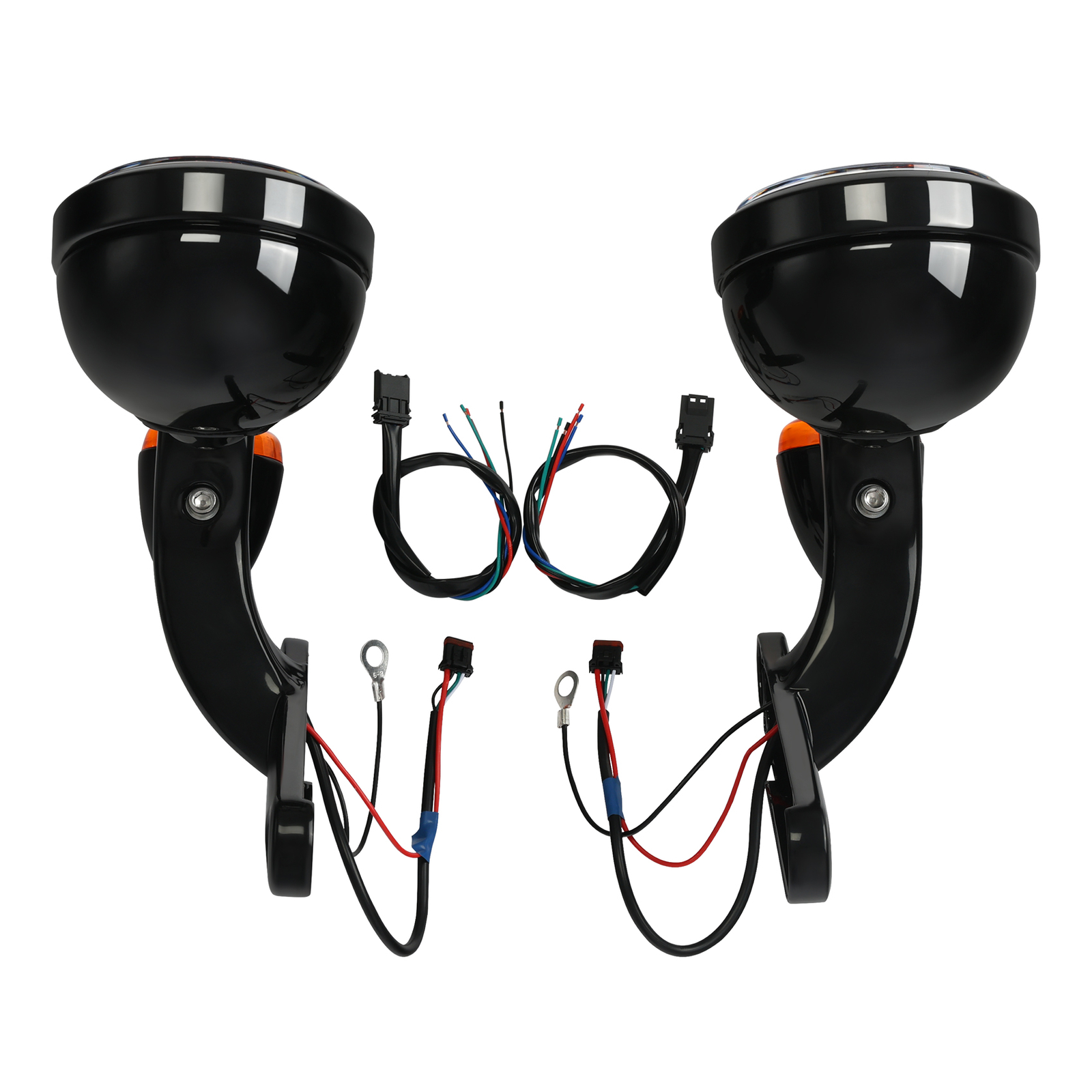 4-1/2" Auxiliary Fog Passing Lights Housing Bracket For Harley Road Glide 94-24