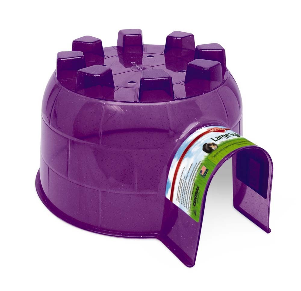Kaytee Large Igloo Hideout  Translucent Plastic Habitat Decor for Small Animals