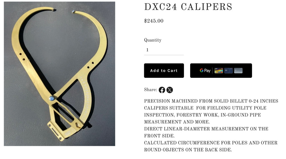 Real Quality DXC24 Pole Caliper