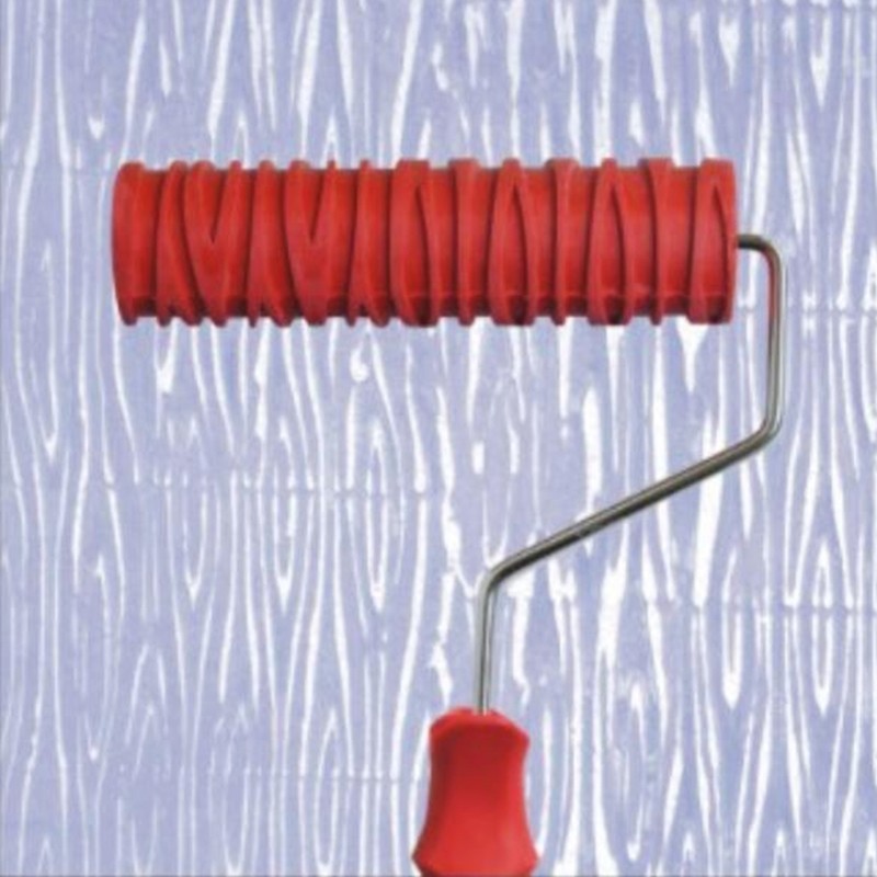 7 Paint Roller Portable Grain Pattern Paint Rubber Roller Wall Decoration Tool
