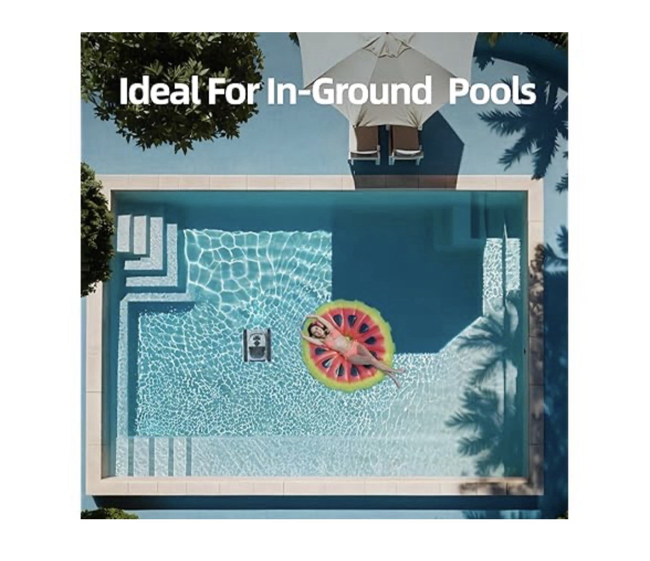 AquaFond Cordless Robotic Pool Vacuum for Above & Inground Pools Wall-Climbing