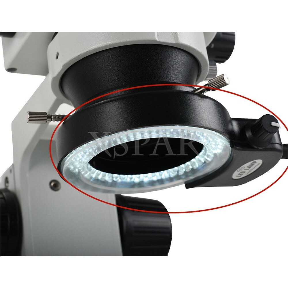 144-LED Microscope Ring Light Illuminator Microscope LED Light 6500K w/ Adapter