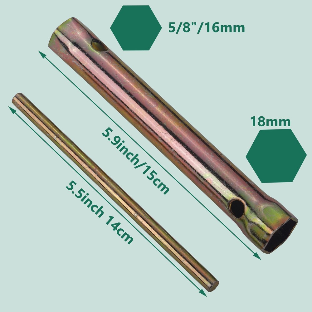 Motorcycle Spark Plug Wrench Socket Tool 16-18mm Double Ended