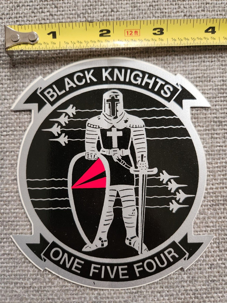 US Navy Black Knights One Five Four 4" Sticker